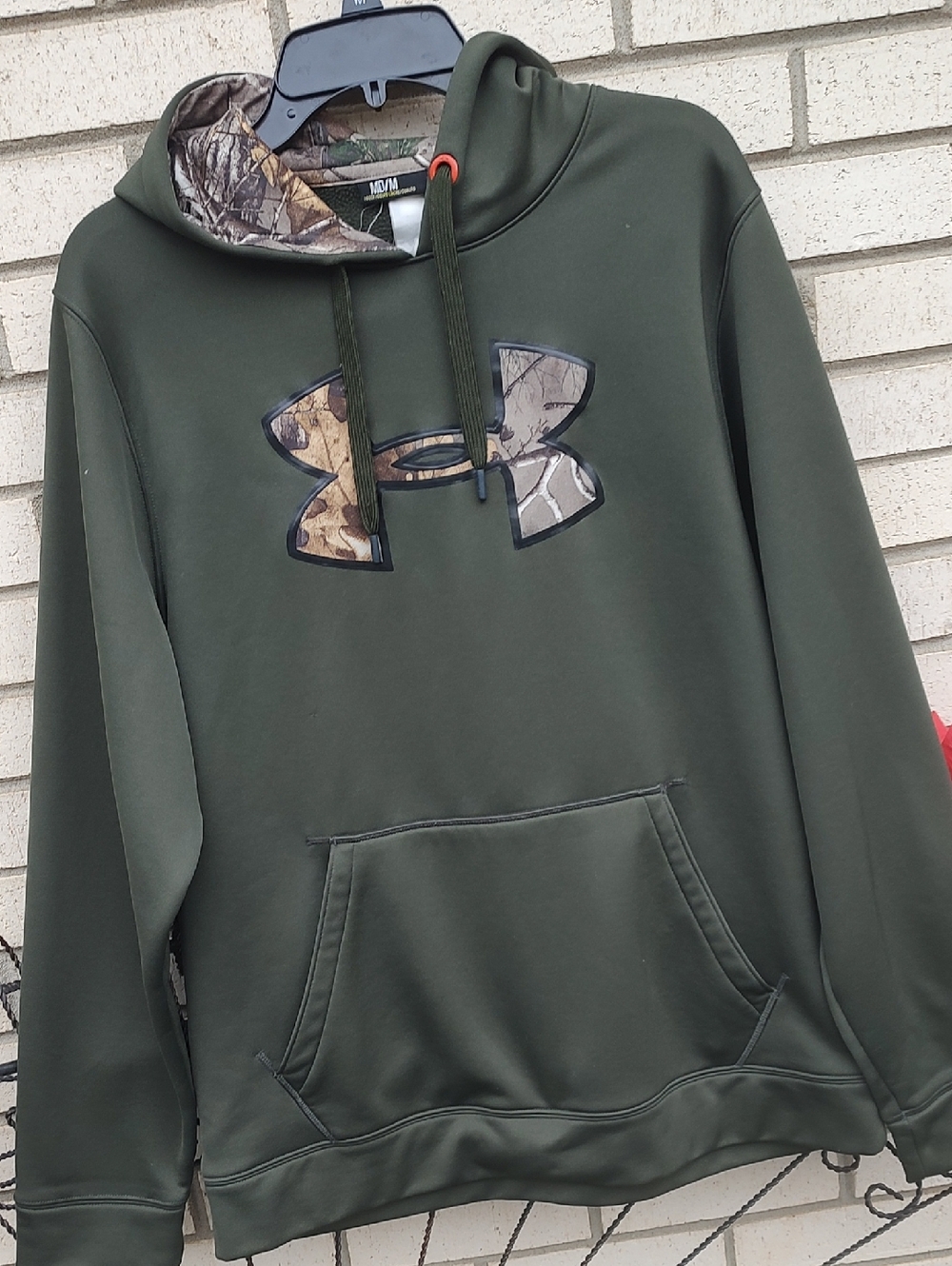 Under Armour// Olive Green Pullover Hoodie - Picture 5 of 9